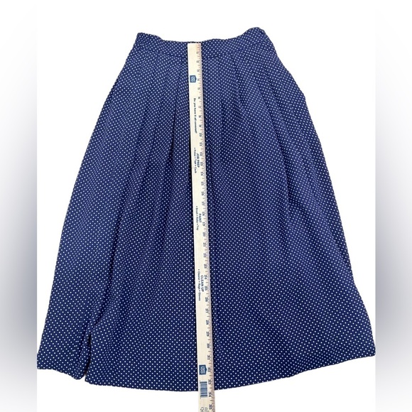 Vintage Talbots Women’s Purple Pleated Polka Dots Long Skirt Size 8 - Picture 5 of 5